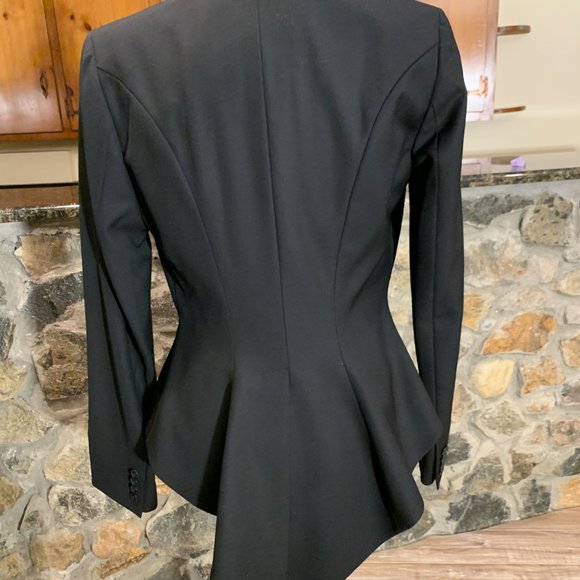 ralph lauren woman black silk tuxedo jacket w/tail - Picture 7 of 10